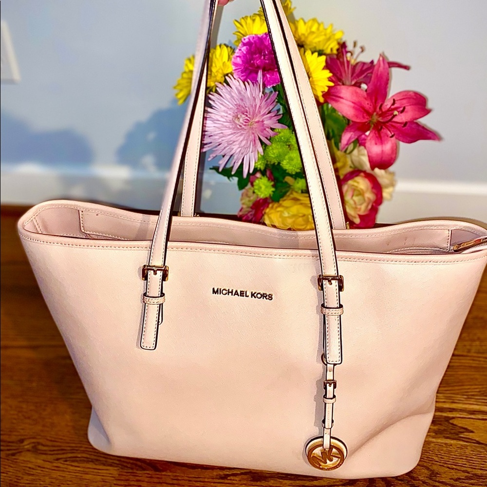 Michael Kors Tote Purse - Soft Creme Pink